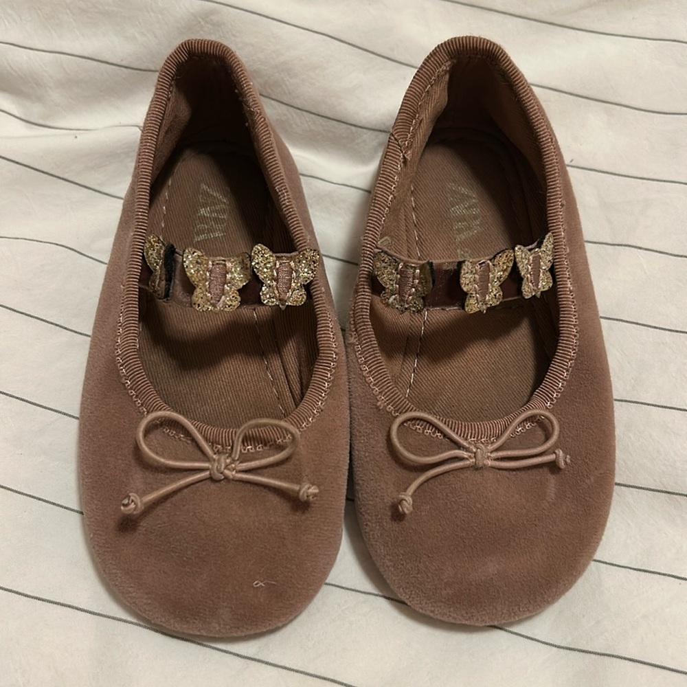 Zara Velvet Ballet Shoes